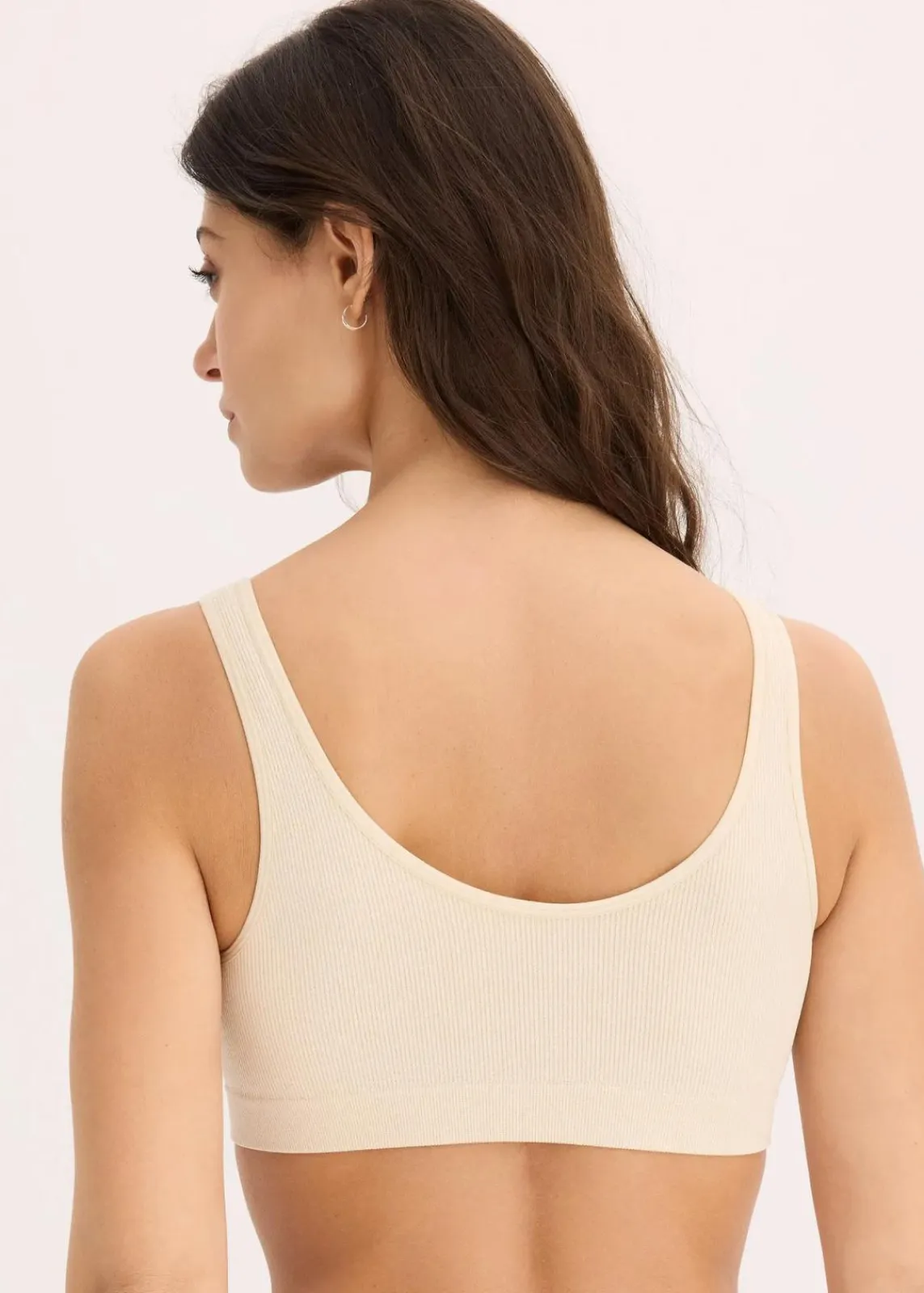 bonprix Wäsche·Basics|Wäsche·Bhs^Feel Comfort Seamless Bustier gerippt sandbeige meliert