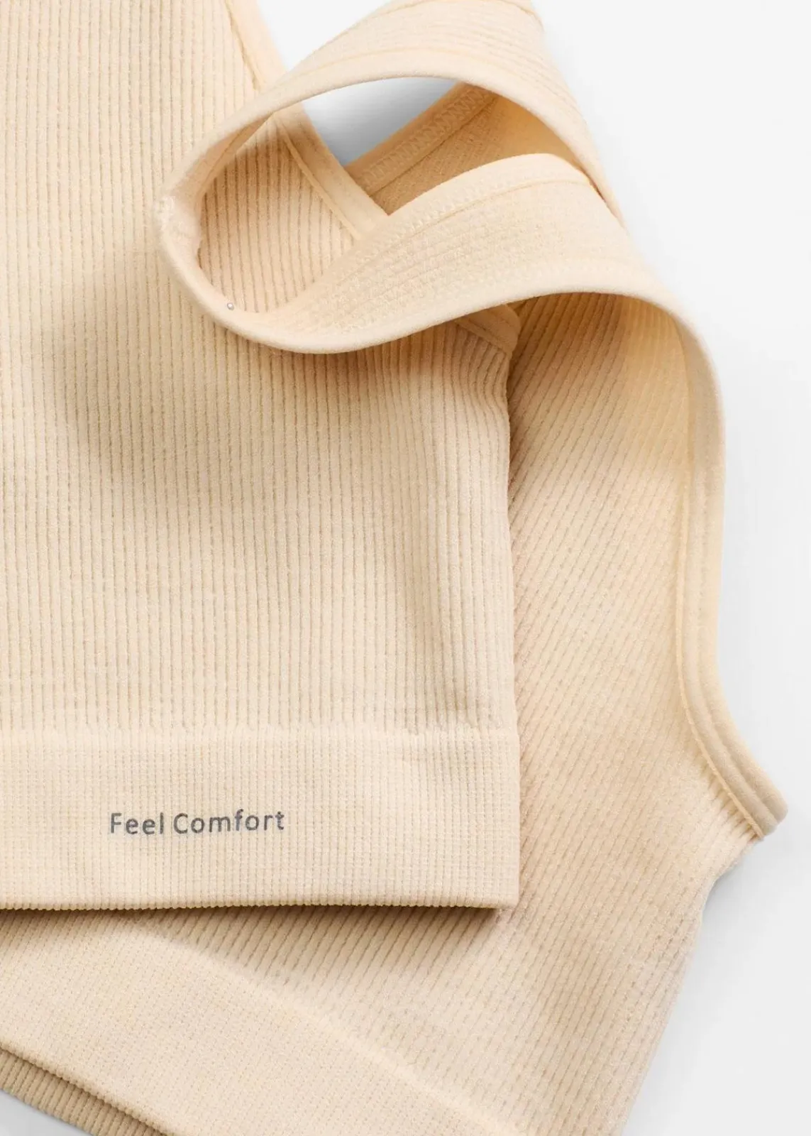 bonprix Wäsche·Basics|Wäsche·Bhs^Feel Comfort Seamless Bustier gerippt sandbeige meliert