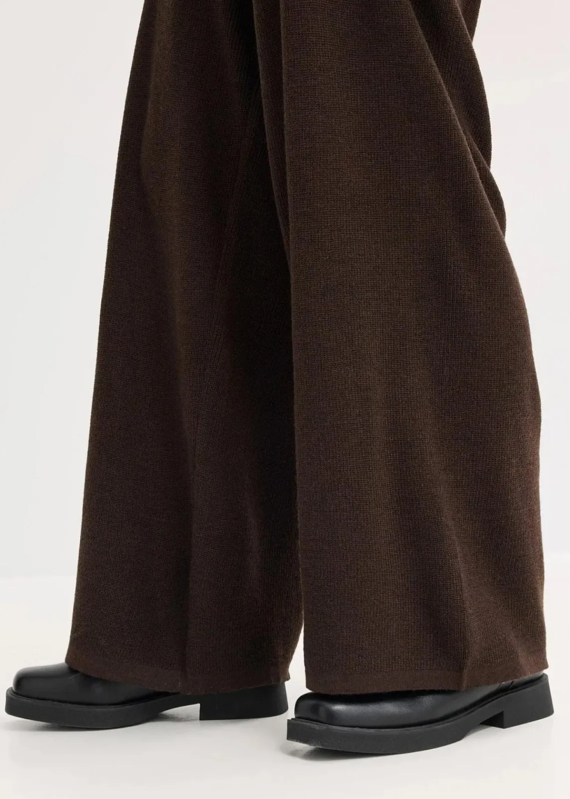 bonprix Hosen|Zweiteiler & Sets^Feinstrickhose dunkelbraun meliert