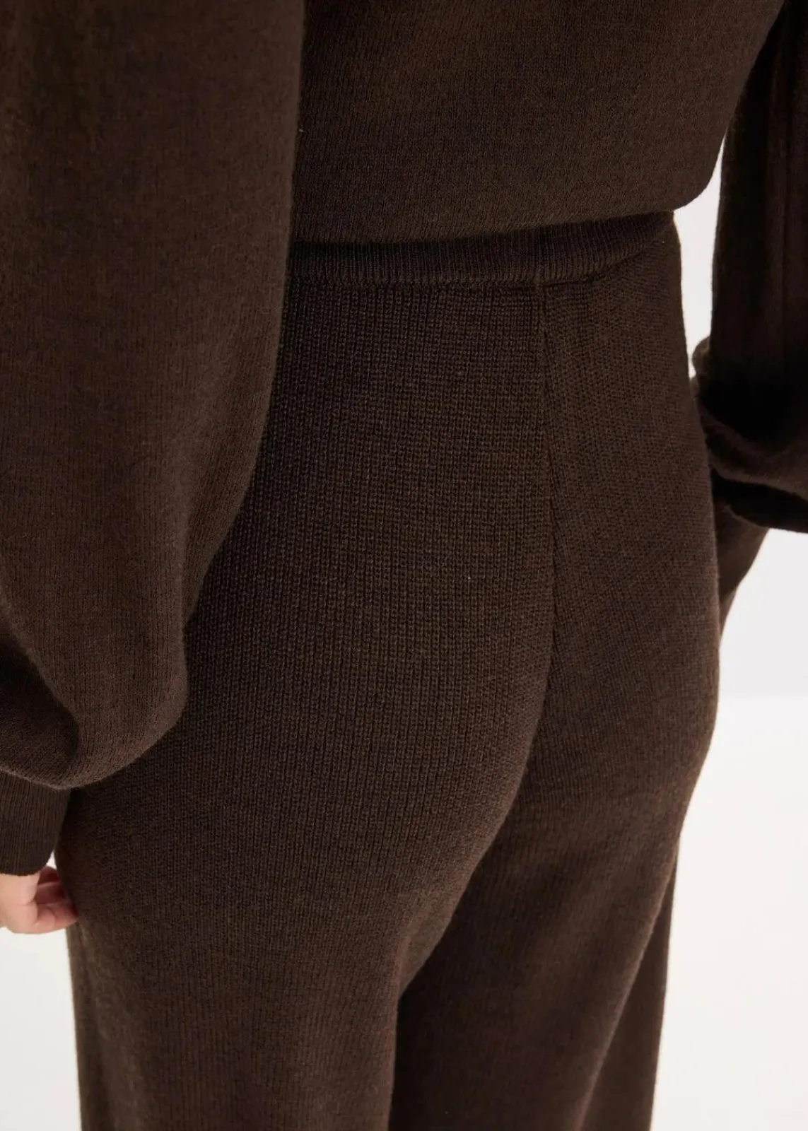 bonprix Hosen|Zweiteiler & Sets^Feinstrickhose dunkelbraun meliert