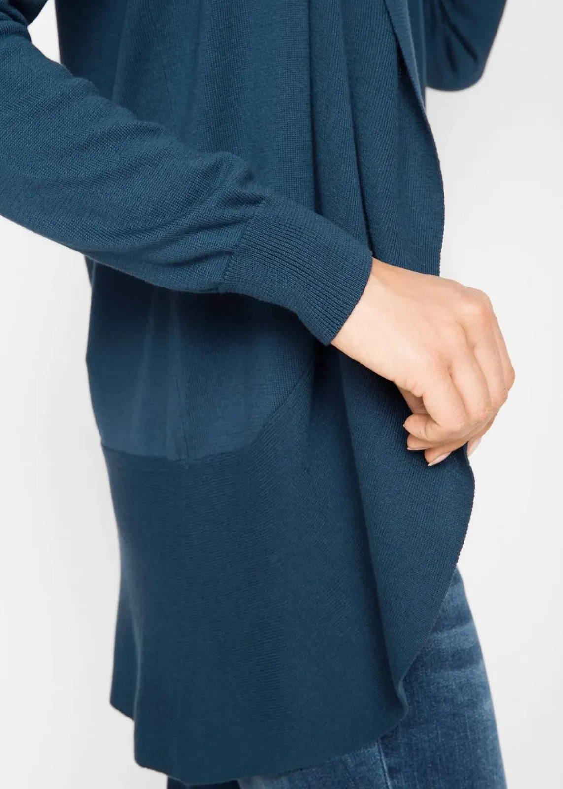 bonprix Bekleidung·Umstandsmode|Strickmode^Feinstrickjacke dunkelblau