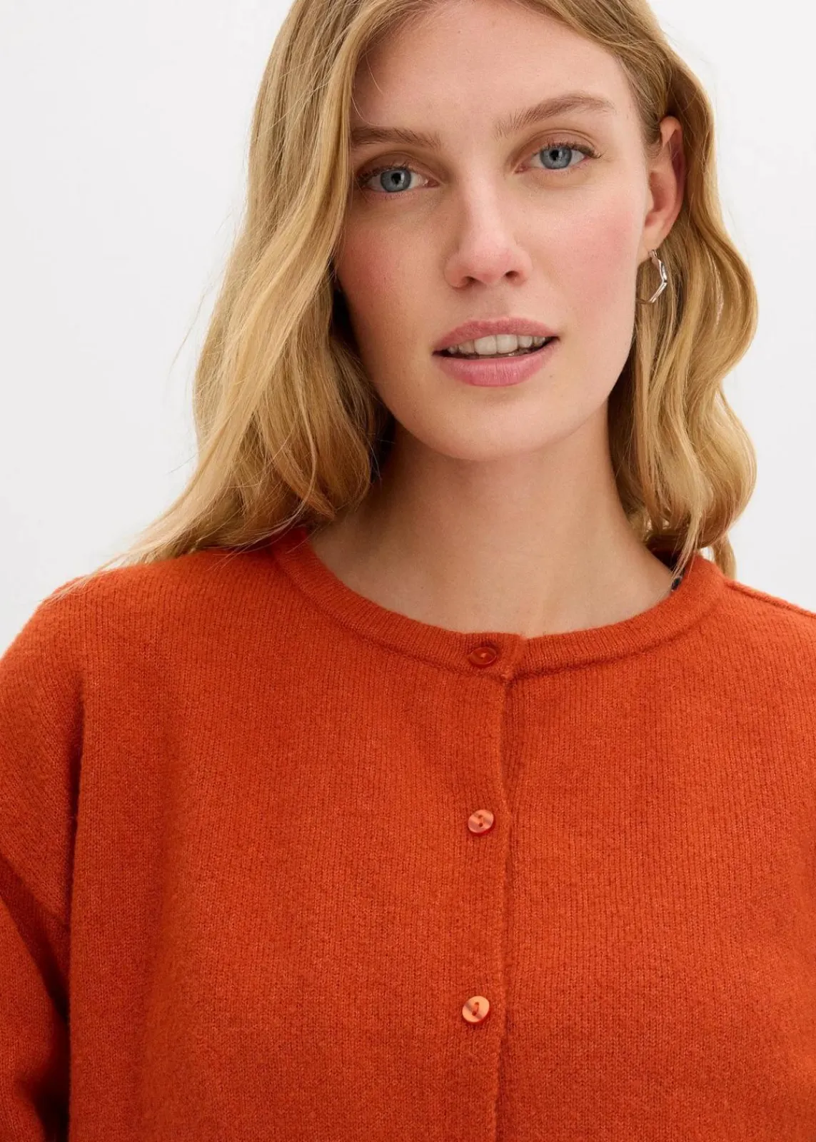 bonprix Bekleidung·Röcke|Bekleidung·Jeans^Feinstrickjacke lavaorange