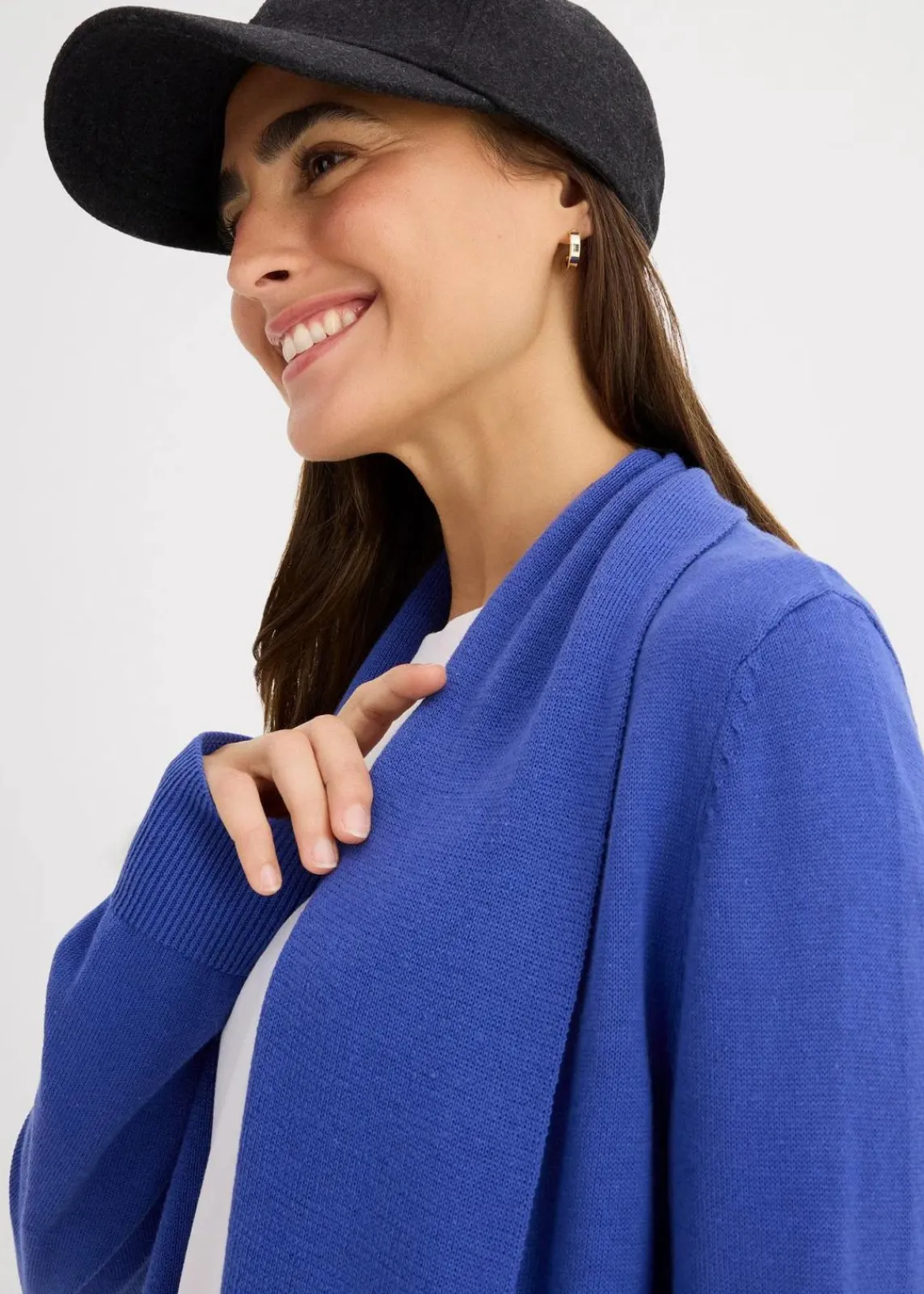 bonprix Bekleidung·Umstandsmode|Strickmode^Feinstrickjacke edelsteinblau