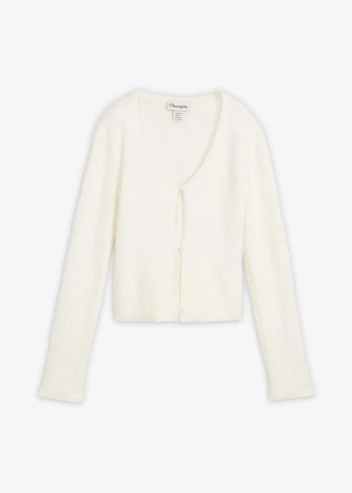 bonprix Bekleidung·Umstandsmode|Strickmode^Feinstrickjacke aus Federgarn wollweiß