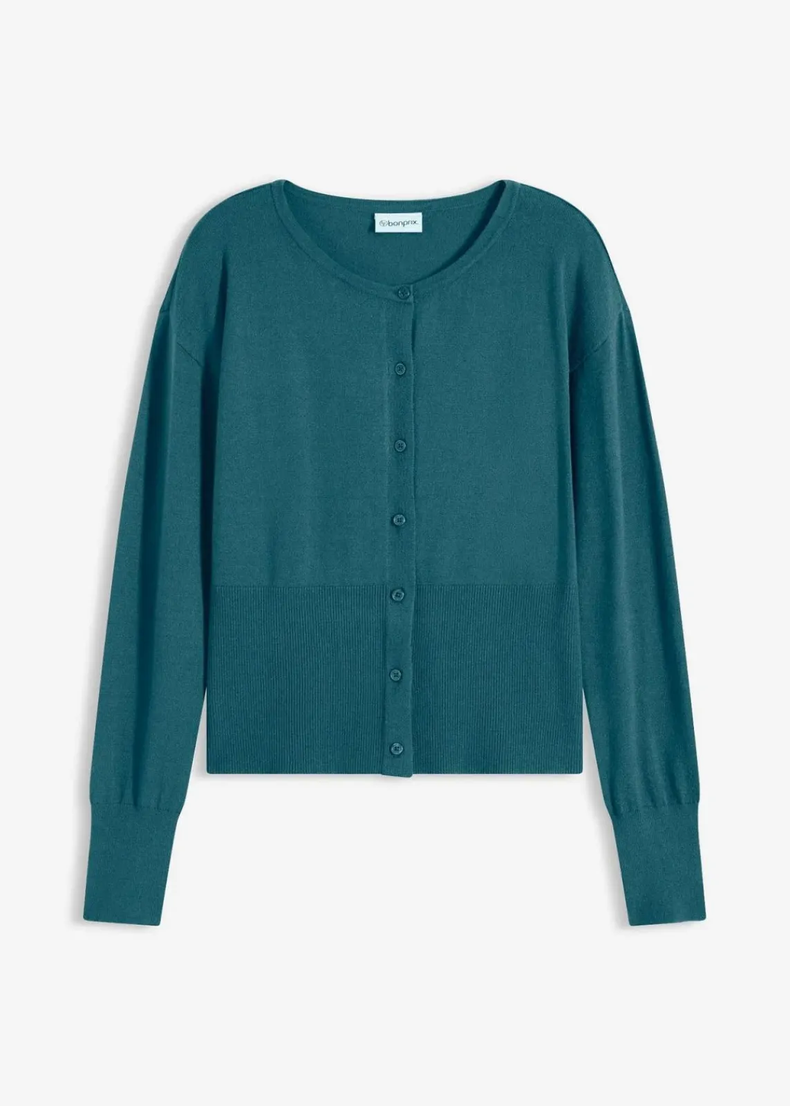 bonprix Pullover & Strickjacken|Strickmode^Feinstrickjacke aus fließendem Viskose-Mix pfeffergrün