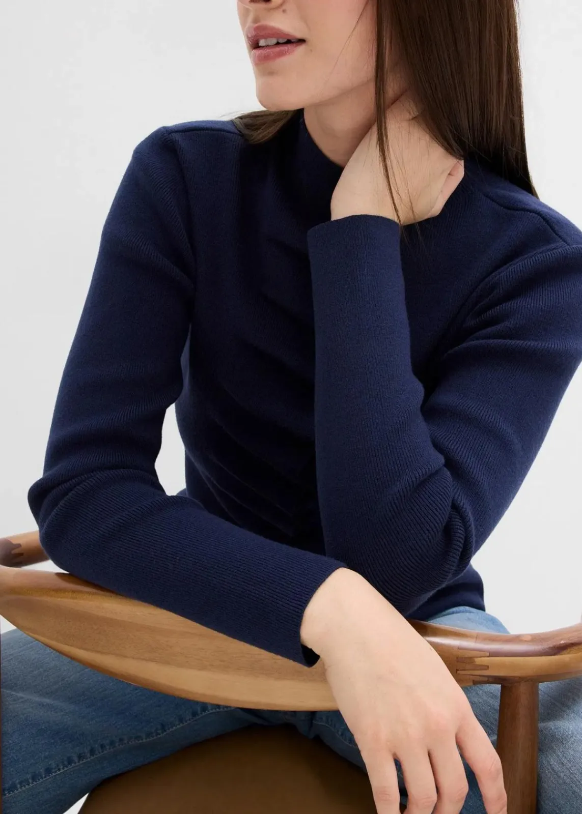bonprix Pullover & Strickjacken|Strickmode^Feinstrickjacke aus softem Viskose-Mix dunkelblau