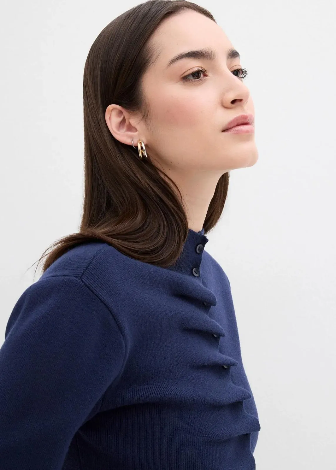 bonprix Pullover & Strickjacken|Strickmode^Feinstrickjacke aus softem Viskose-Mix dunkelblau