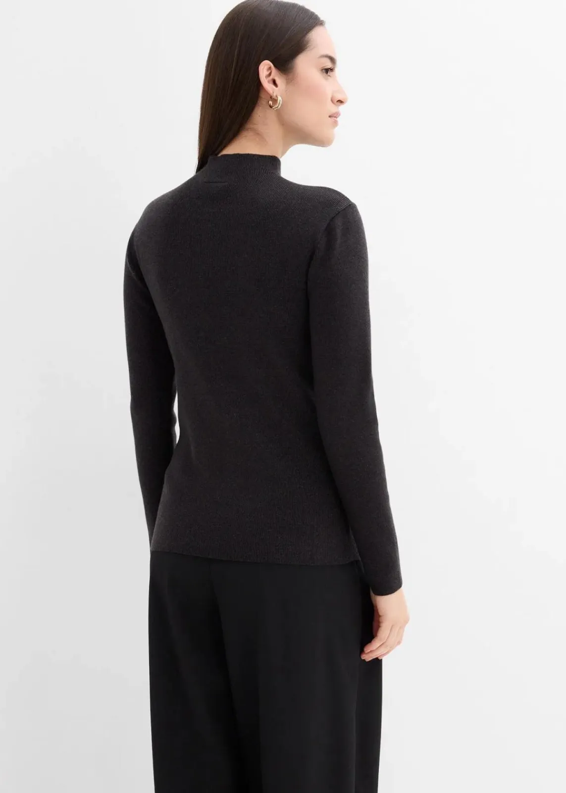 bonprix Bekleidung·Umstandsmode|Bekleidung·Jeans^Feinstrickjacke aus softem Viskose-Mix anthrazit meliert