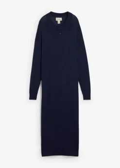 bonprix Bekleidung·Umstandsmode|Bekleidung·Pullover & Strickjacken^Feinstrickkleid aus Viskose-Mix dunkelblau