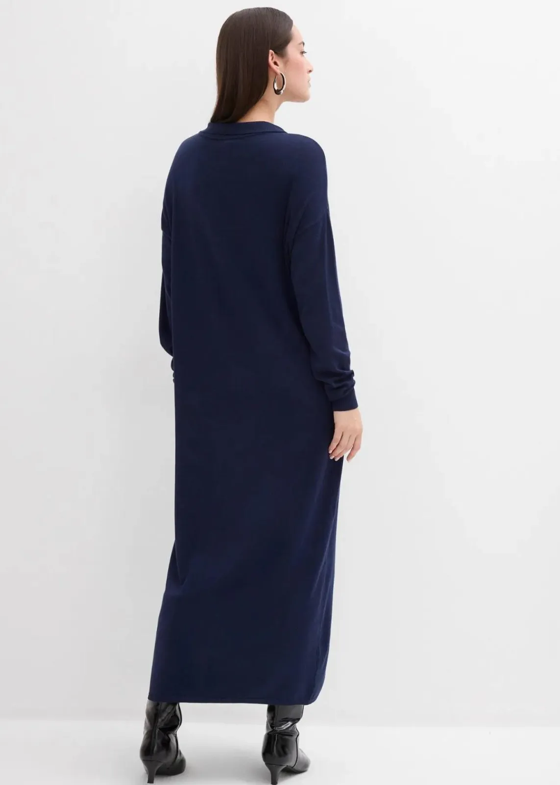 bonprix Bekleidung·Umstandsmode|Bekleidung·Pullover & Strickjacken^Feinstrickkleid aus Viskose-Mix dunkelblau