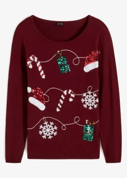 bonprix Bekleidung·Umstandsmode|Bekleidung·Jeans^Feinstrickpullover ahornrot