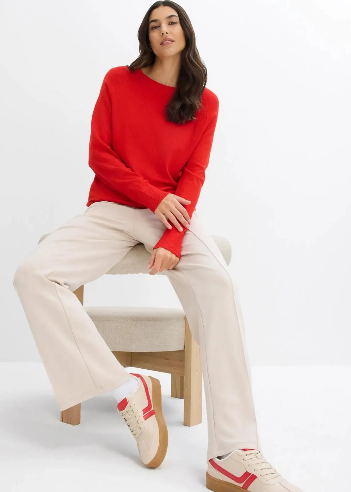 bonprix Bekleidung·Umstandsmode|Bekleidung·Röcke^Feinstrickpullover erdbeere