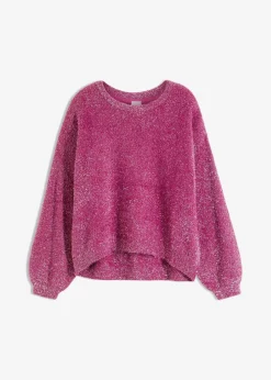 bonprix Bekleidung·Umstandsmode|Strickmode^Feinstrickpullover violettorchidee/silber