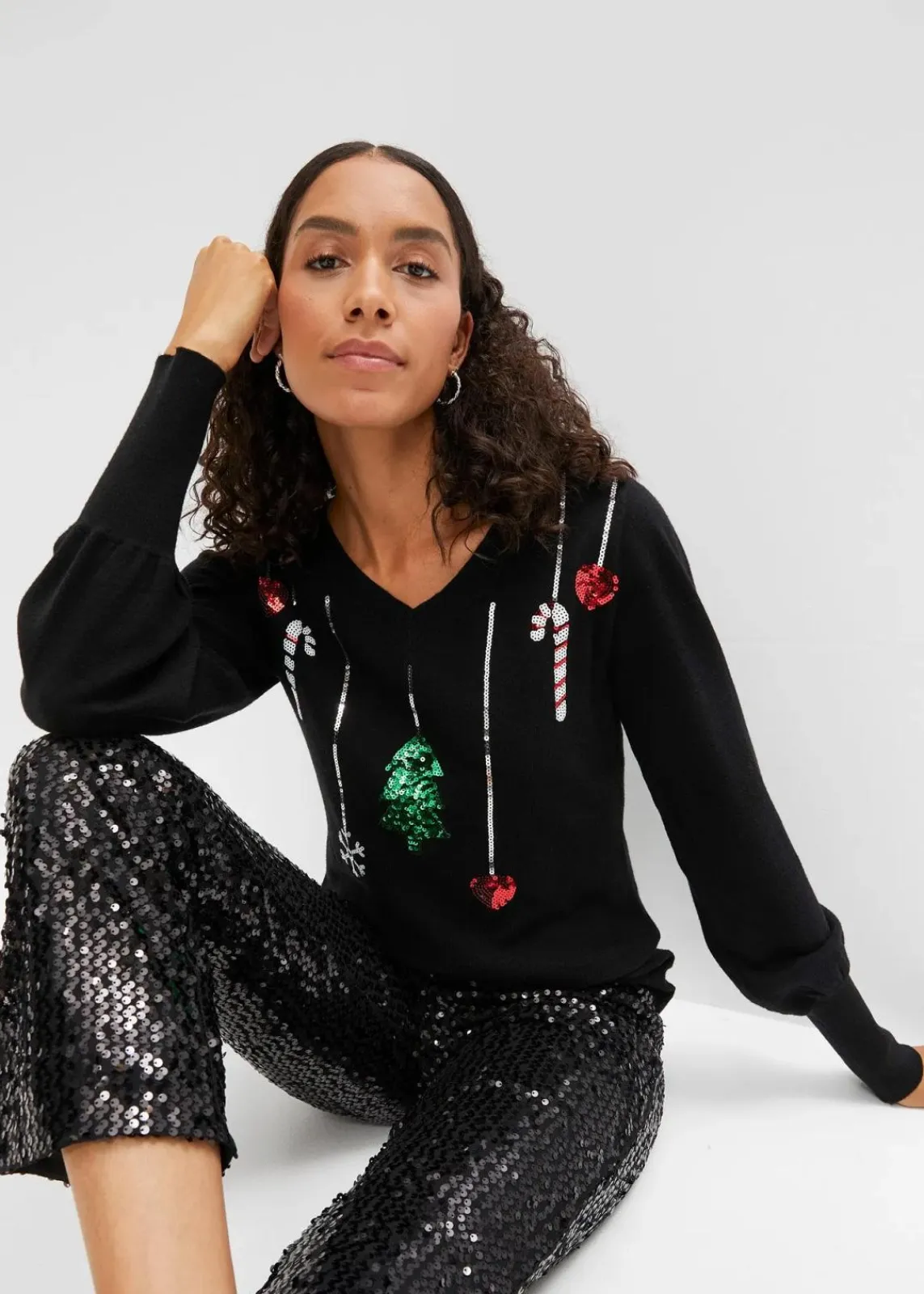 bonprix Bekleidung·Umstandsmode|Strickmode^Feinstrickpullover schwarz