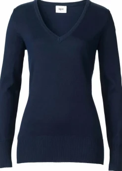 bonprix Strickmode|Pullover & Strickjacken^Feinstrickpullover dunkelblau