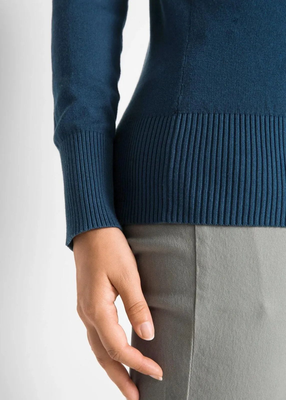 bonprix Strickmode|Pullover & Strickjacken^Feinstrickpullover dunkelblau