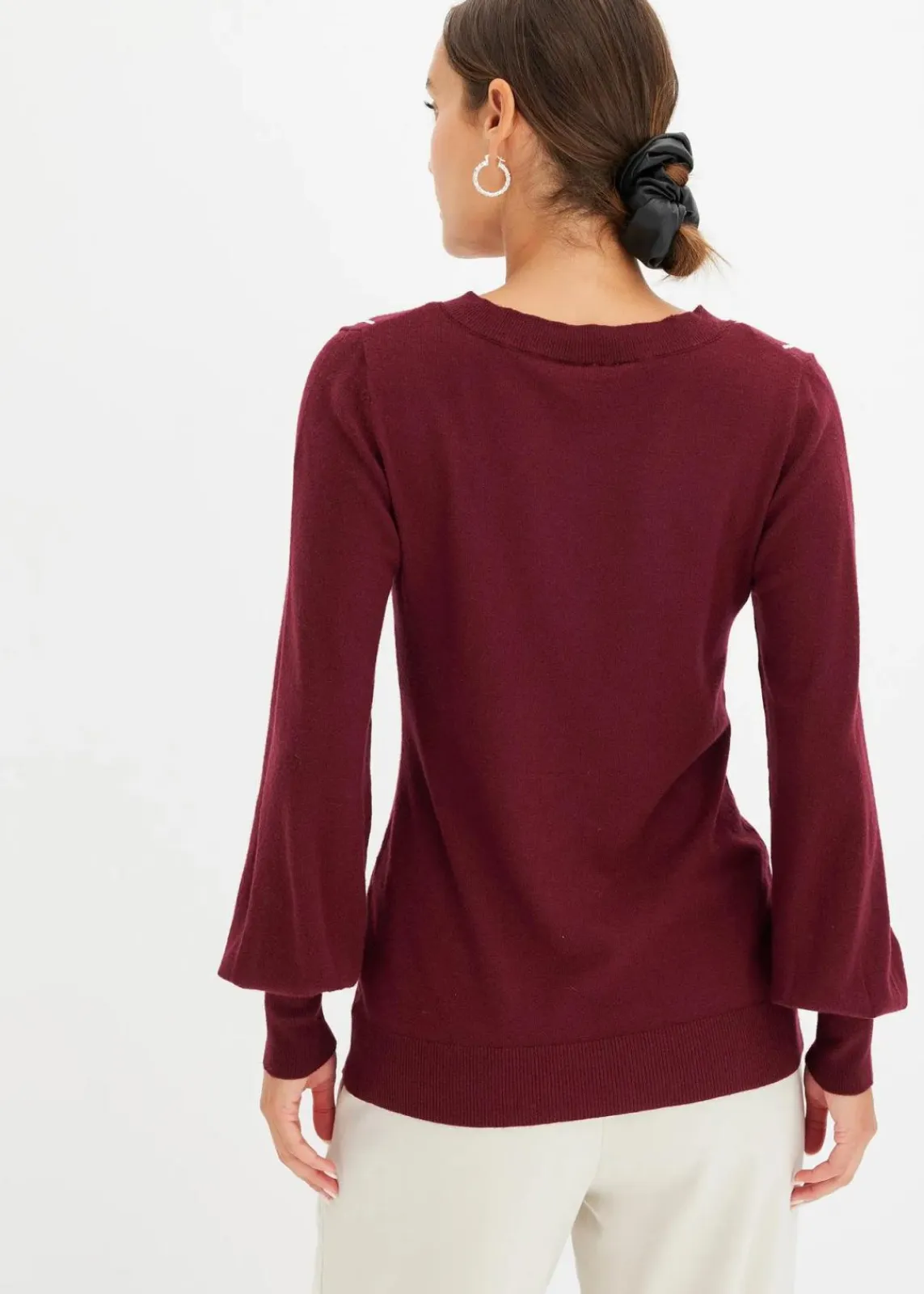 bonprix Bekleidung·Umstandsmode|Strickmode^Feinstrickpullover ahornrot