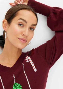 bonprix Bekleidung·Umstandsmode|Strickmode^Feinstrickpullover ahornrot