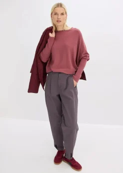 bonprix Bekleidung·Umstandsmode|Bekleidung·Jeans^Feinstrickpullover aus feinem Viskose-Mix softbeere