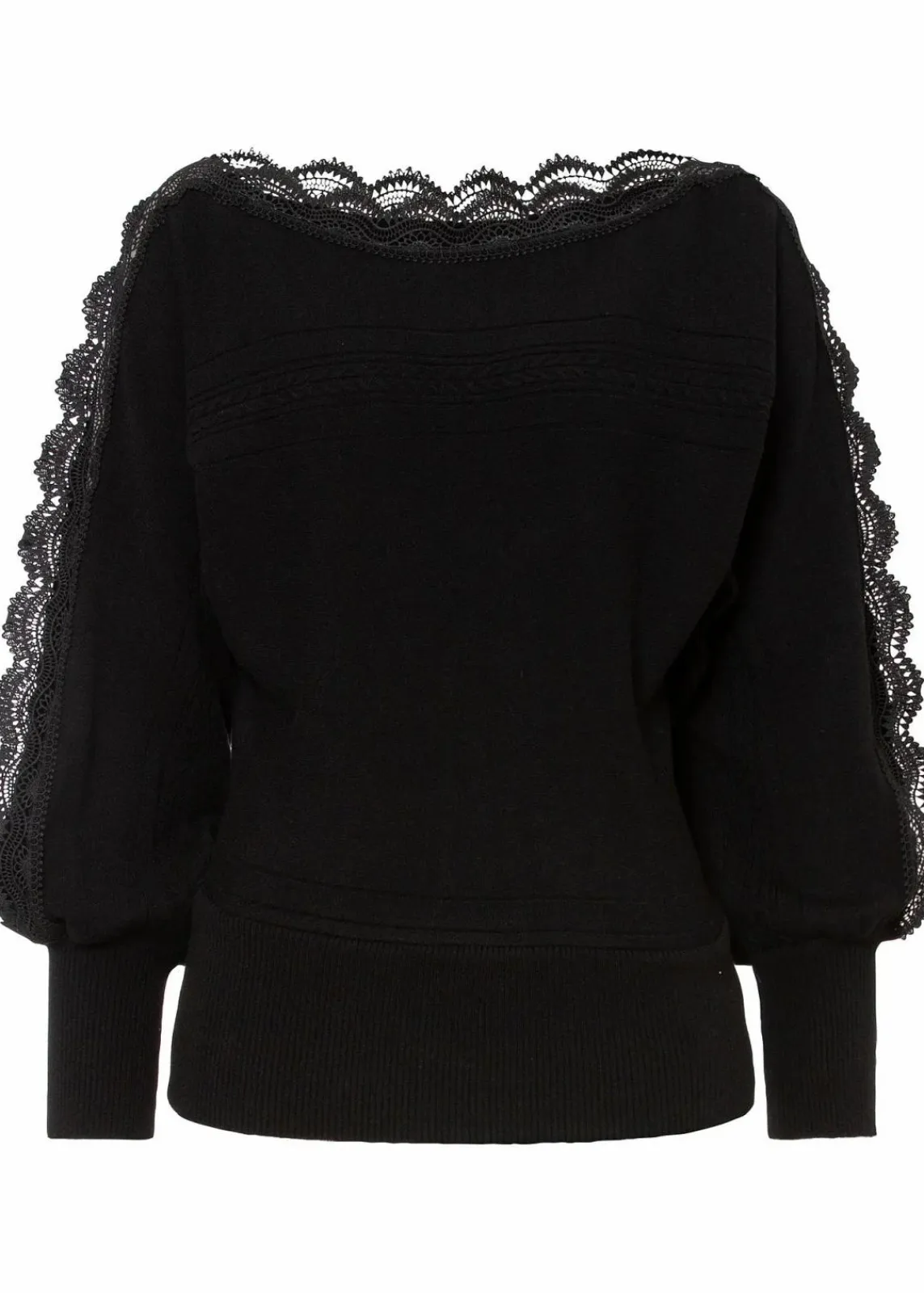 bonprix Strickmode|Pullover & Strickjacken^Feinstrickpullover aus fließendem Viskose-Mix schwarz