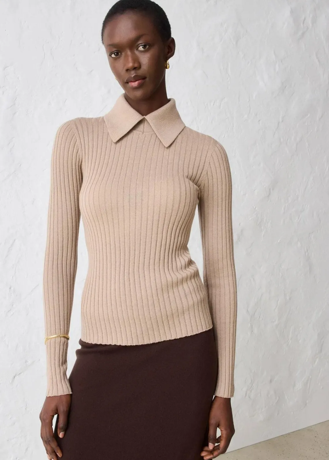 bonprix Bekleidung·Umstandsmode|Bekleidung·Jeans^Feinstrickpullover aus Merinowolle khakibeige