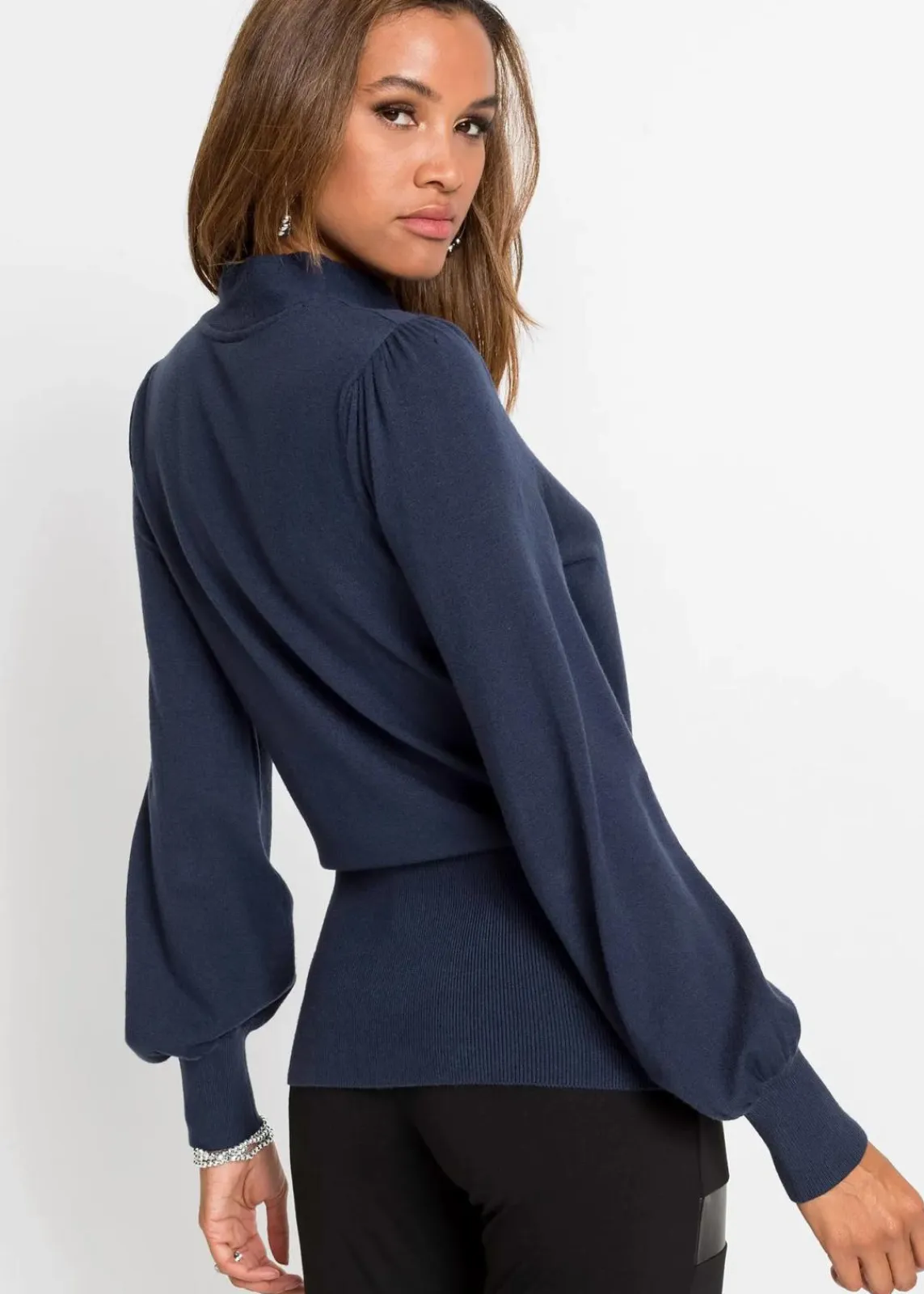 bonprix Pullover & Strickjacken|Strickmode^Feinstrickpullover aus softem Viskose-Mix dunkelblau