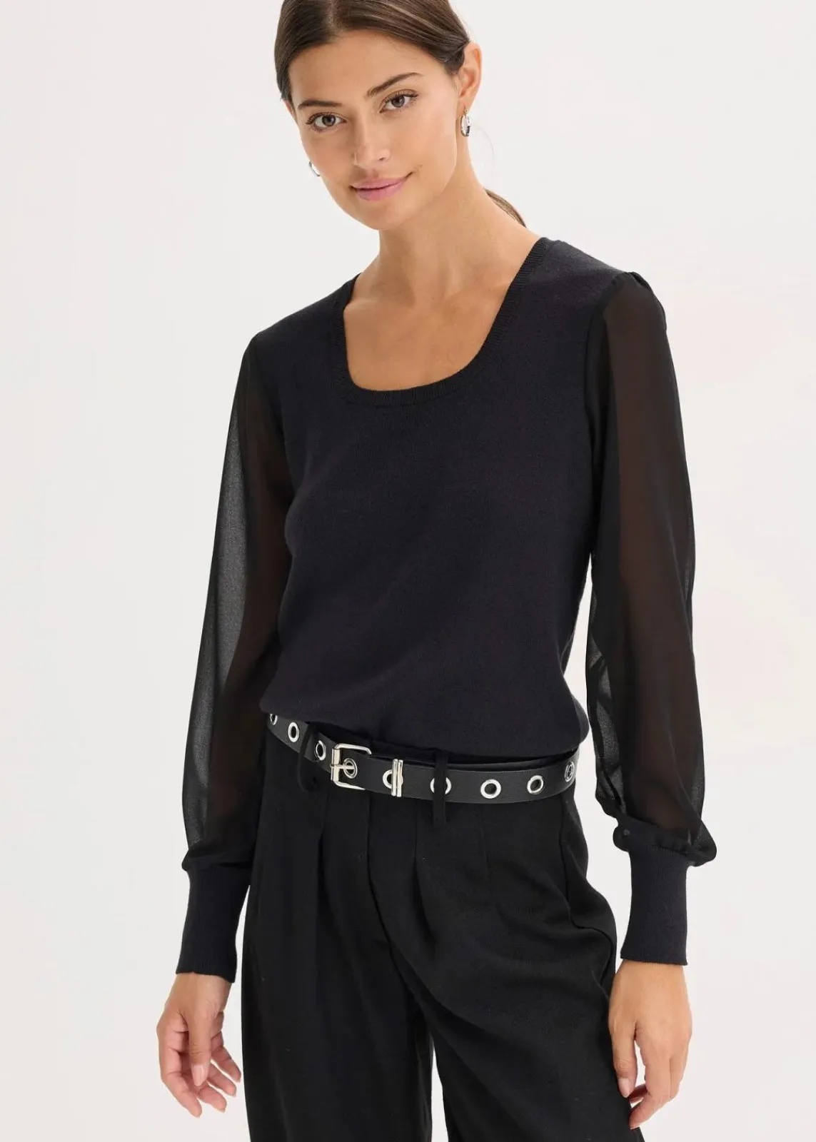 bonprix Bekleidung·Umstandsmode|Bekleidung·Jeans^Feinstrickpullover aus softem Viskose-Mix schwarz