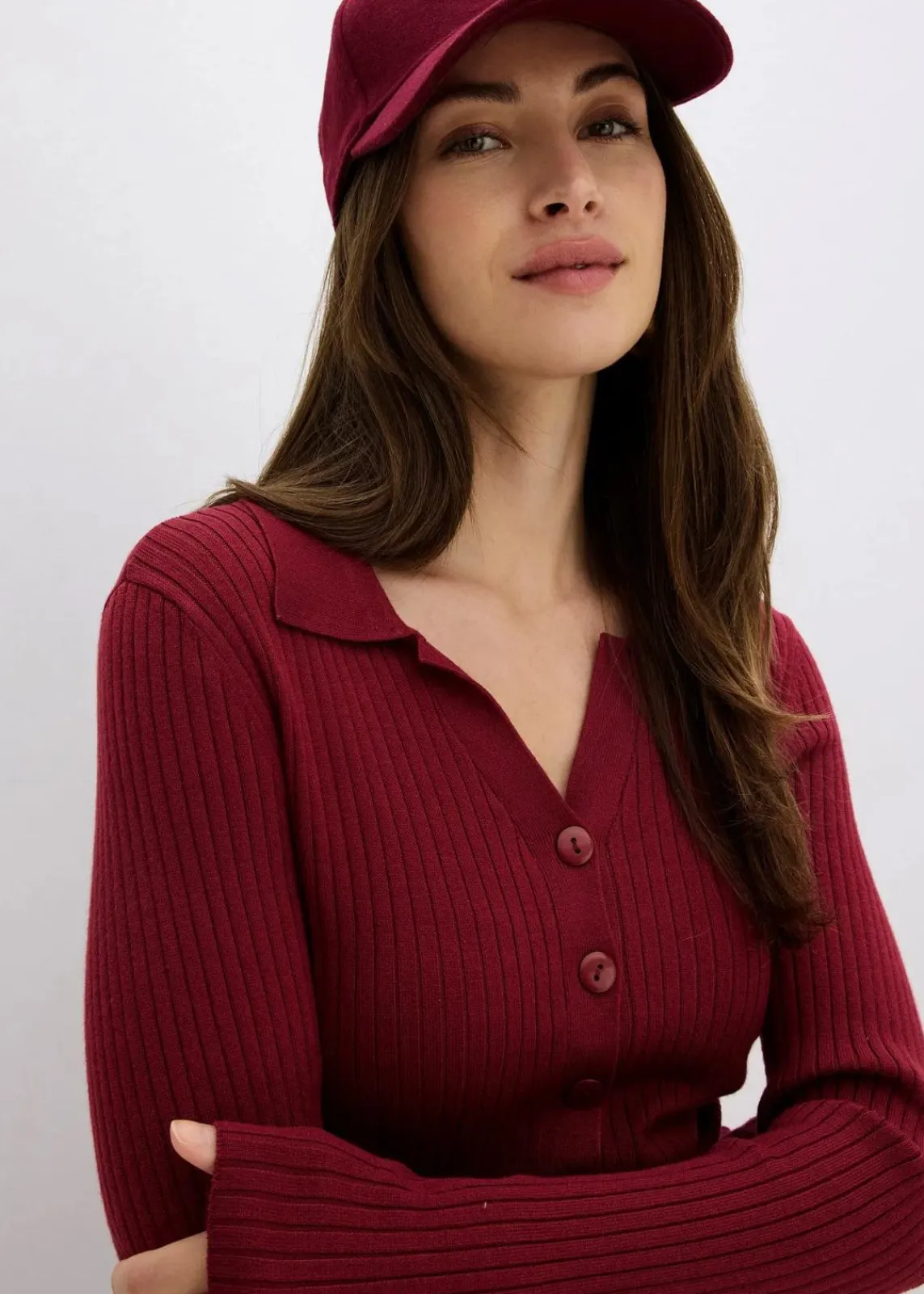 bonprix Bekleidung·Umstandsmode|Strickmode^Feinstrickpullover aus softem Viskose-Mix pflaumenrot