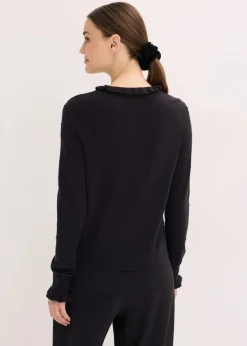 bonprix Bekleidung·Umstandsmode|Nachhaltigere Materialien^Feinstrickpullover aus Viskose-Mix schwarz