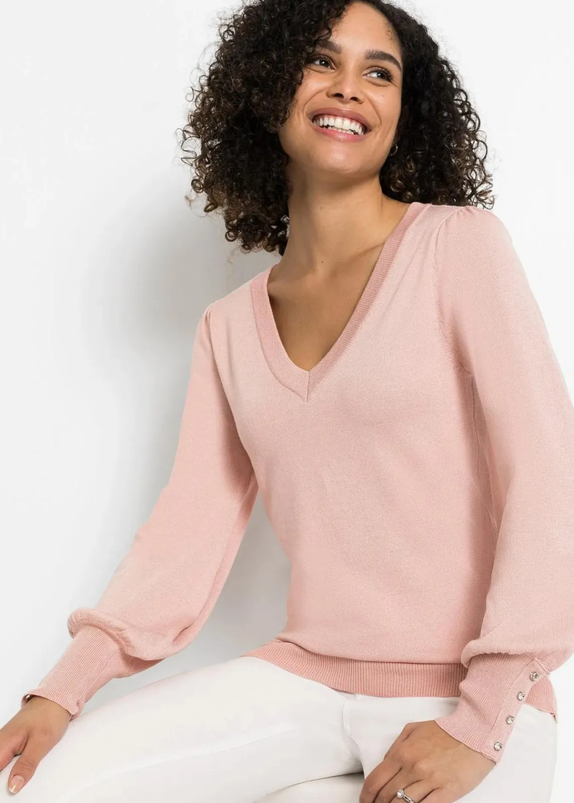 bonprix Bekleidung·Umstandsmode|Pullover & Strickjacken^Feinstrickpullover aus Viskose-Mix vintagerosa