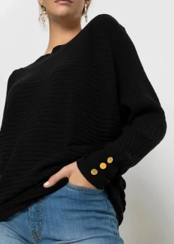 bonprix Bekleidung·Umstandsmode|Bekleidung·Jeans^Feinstrickpullover aus Viskose-Mix schwarz