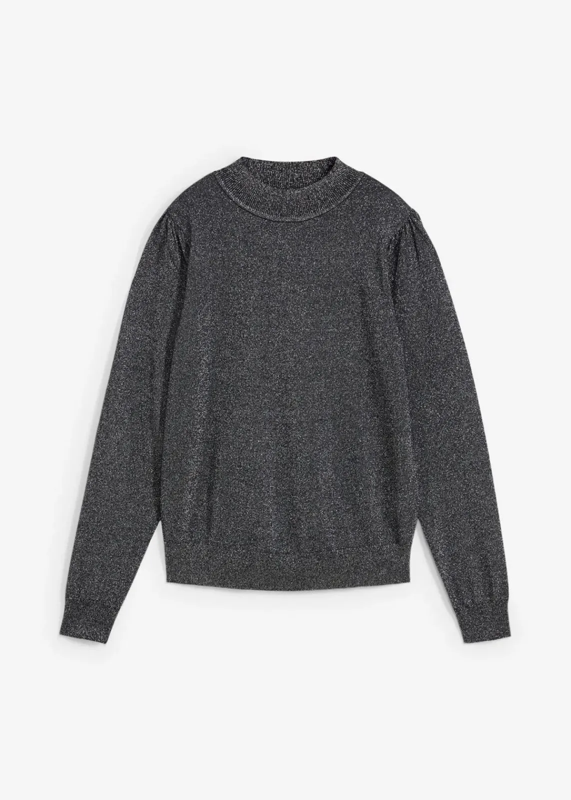 bonprix Bekleidung·Jeans|Bekleidung·Umstandsmode^Feinstrickpullover mit Lurex schwarz/silber