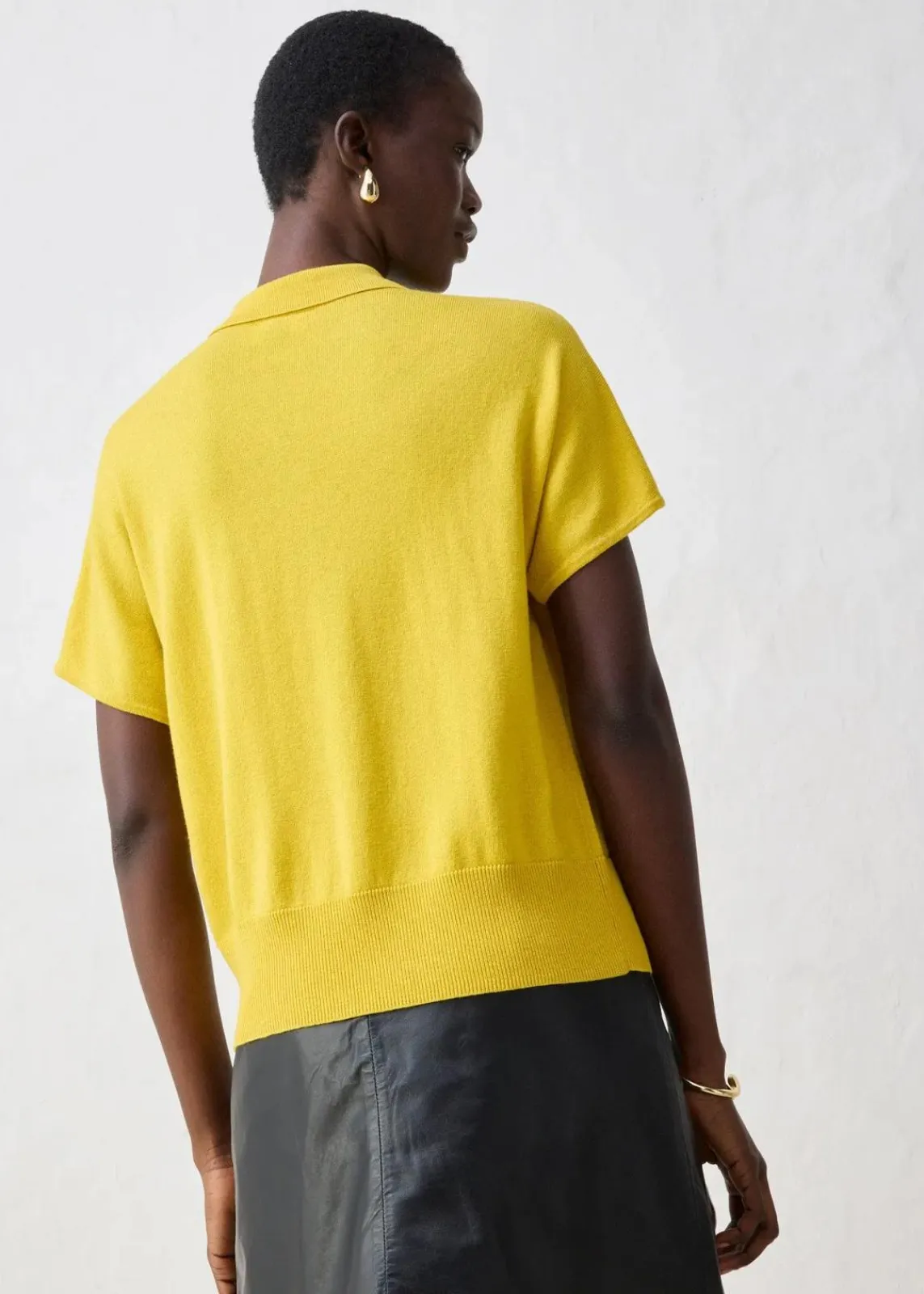 bonprix Bekleidung·Umstandsmode|Premium^Feinstrickpullover mit Wollanteil und Polokragen bernstein