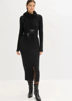 bonprix Bekleidung·Sportbekleidung|Nachhaltigere Materialien^Feinstrickrock aus softem Viskose-Mix schwarz