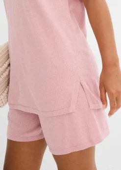 bonprix Bekleidung·Umstandsmode|Zweiteiler & Sets^Feinstrickshirt mit Leinen aschrosa
