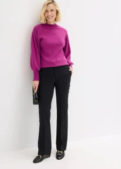 bonprix Bekleidung·Kleider|Hosen^Feminine Hose mit Bügelfalte schwarz