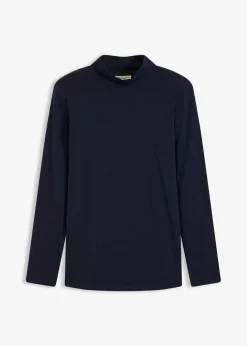 bonprix Shirts & Tops|Basics^Figurbetontes Langarmshirt tintenblau