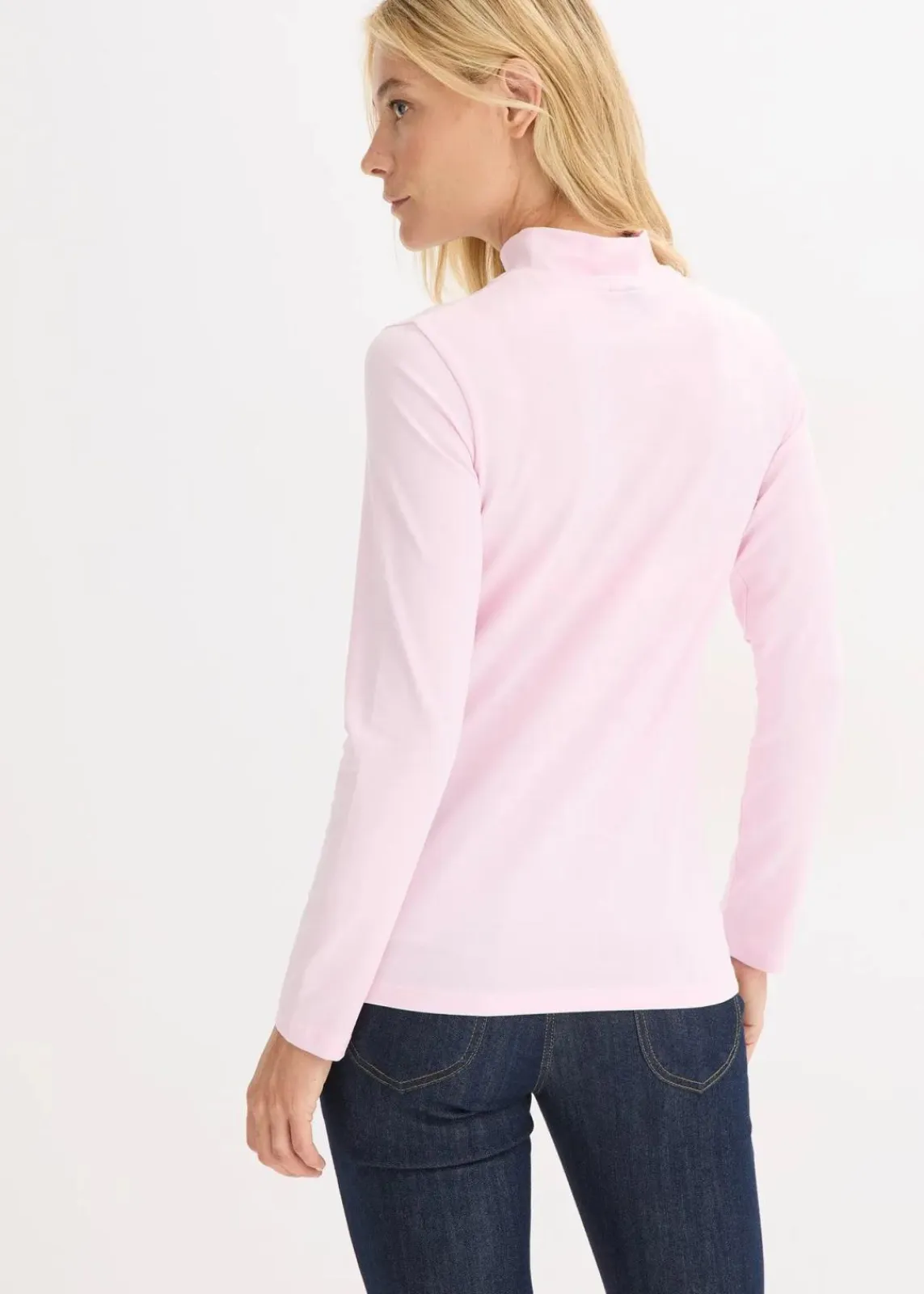 bonprix Shirts & Tops|Basics^Figurbetontes Langarmshirt kristallrosa