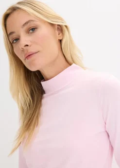 bonprix Shirts & Tops|Basics^Figurbetontes Langarmshirt kristallrosa