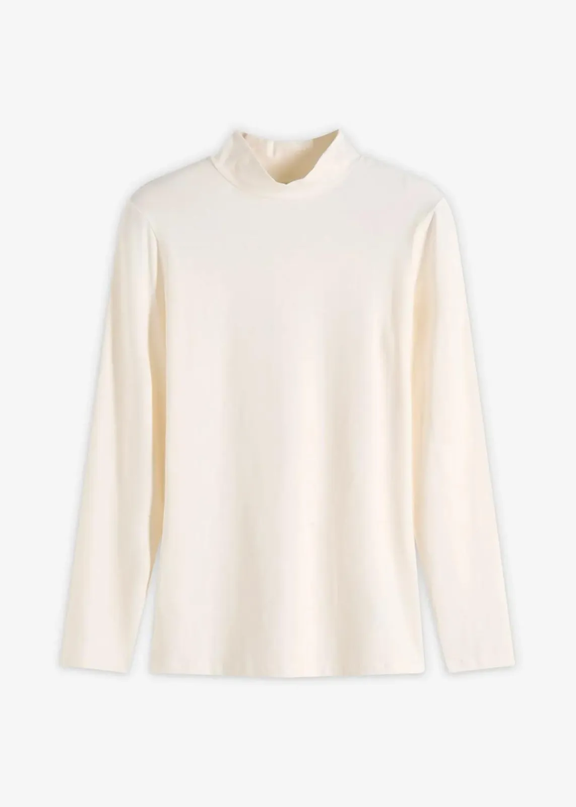 bonprix Bekleidung·Röcke|Nachhaltigere Materialien^Figurbetontes Langarmshirt perlweiß