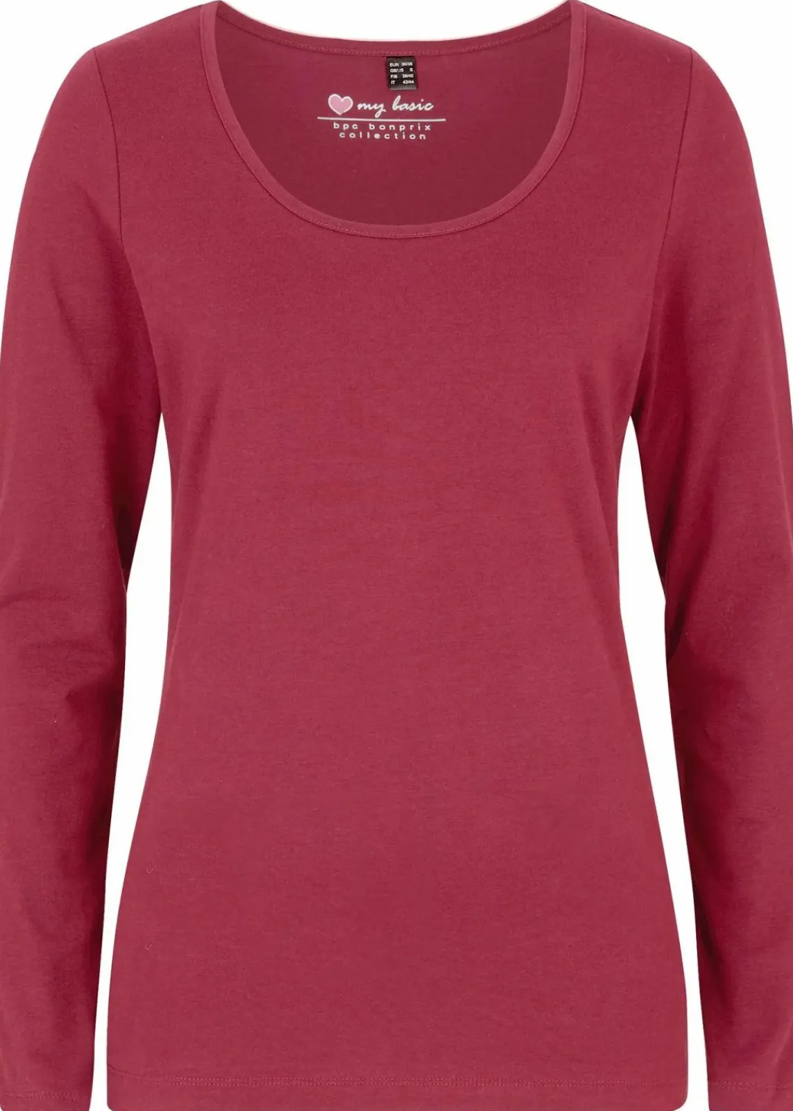 bonprix Shirts & Tops|Basics^Figurbetontes Langarmshirt rot