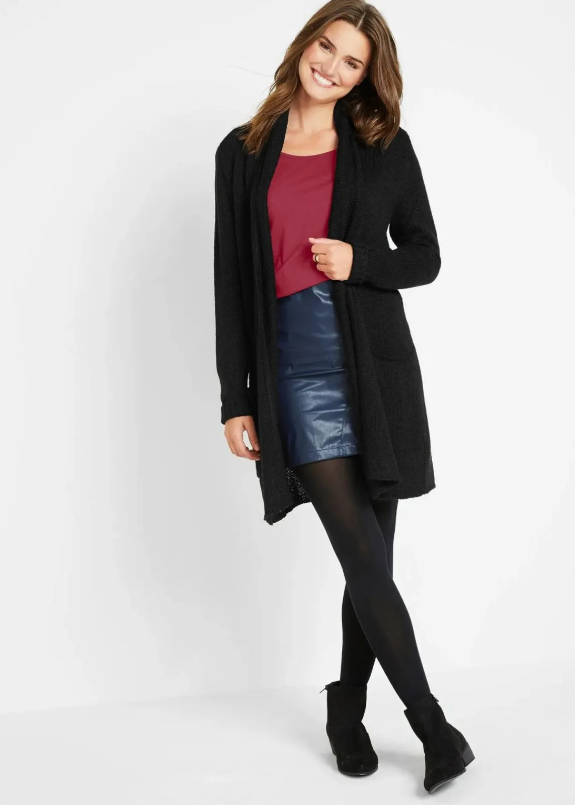 bonprix Shirts & Tops|Basics^Figurbetontes Langarmshirt rot