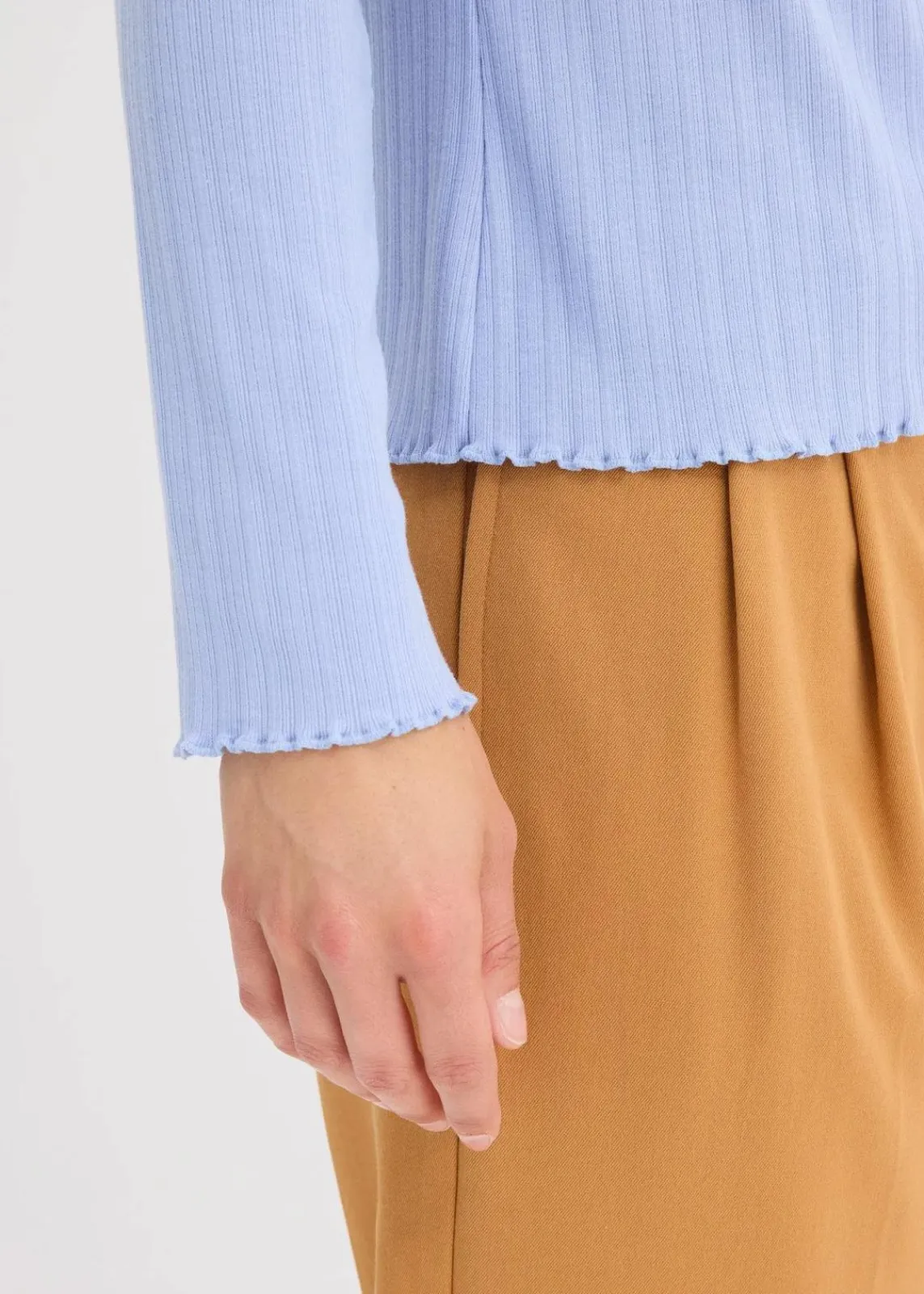 bonprix Shirts & Tops^Figurbetontes Rippshirt perlblau