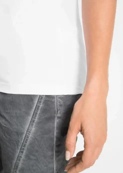bonprix Nachhaltigere Materialien|Shirts & Tops^Figurbetontes T-Shirt weiß