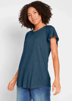 bonprix Shirts & Tops|Nachhaltigere Materialien^Flammgarn-Shirt mit Flügelärmeln beere