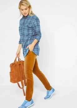 bonprix Bekleidung·Jacken & Mäntel|Blusen & Tuniken^Flanellhemd, extra warm jeansblau kariert