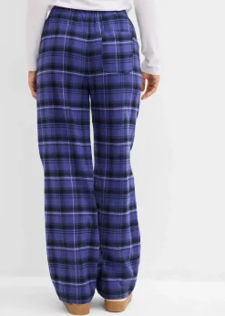 bonprix Bekleidung·Kleider|Hosen^Flanellhose aus reiner Bio-Baumwolle dunkelpazifik kariert