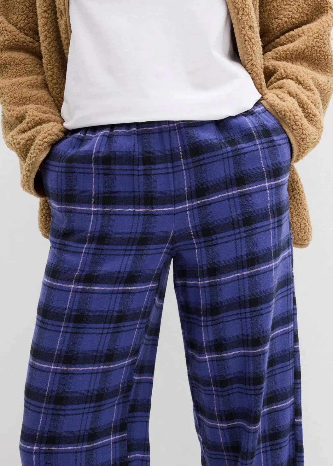 bonprix Bekleidung·Kleider|Hosen^Flanellhose aus reiner Bio-Baumwolle dunkelpazifik kariert