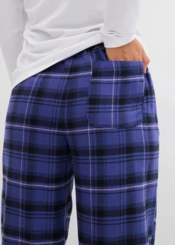 bonprix Bekleidung·Kleider|Hosen^Flanellhose aus reiner Bio-Baumwolle dunkelpazifik kariert