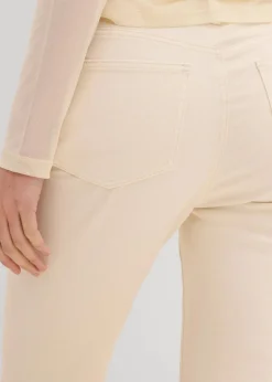 bonprix Bekleidung·Shirts & Tops|Jeans^Flared Jeans High Waist, cropped naturbeige